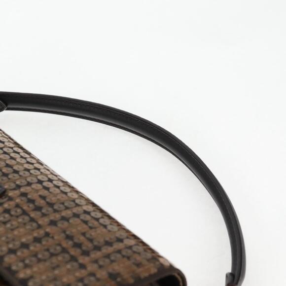 FENDI Zucca Canvas Mamma Bucket Shoulder Bag Sequin Brown Gold - Picture 8 of 14